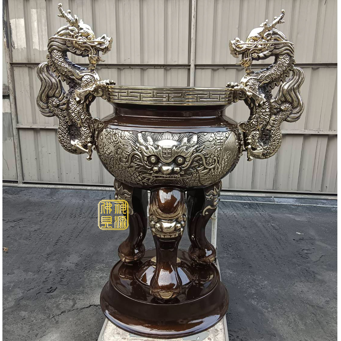 仿古天公爐-包腳，五爪龍耳尺6