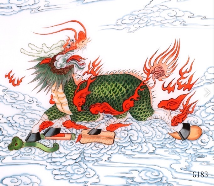 麒麟圖G183  |神桌,佛櫥|佛聯，神彩