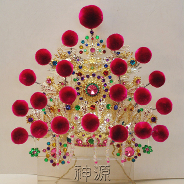 銅帽(特)雙色鳳冠7吋  |神明帽|鳳冠