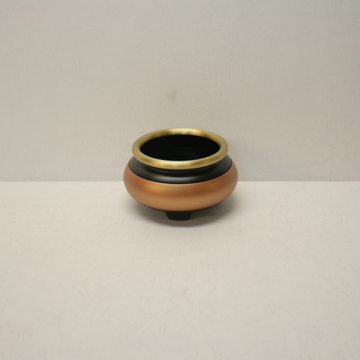 紅珍珠三大足素面爐3.3寸  |桌上佛具|檀  香  爐