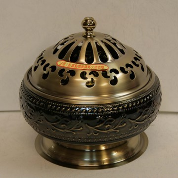 浮雕香環盤附蓋-古銅色  |桌上佛具|香  環  盤