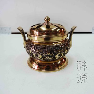 1號龍珠淨爐3.7寸(丸座)  |桌上佛具|檀  香  爐