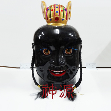 太子童頭.無髮.黑<br>波麗頭<展示品>  |神將童仔|童仔頭