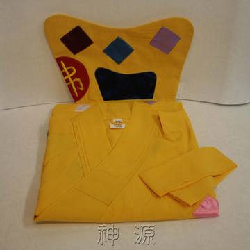 濟公衣<特麻沙>黃色  |宗教百貨|乩身服飾