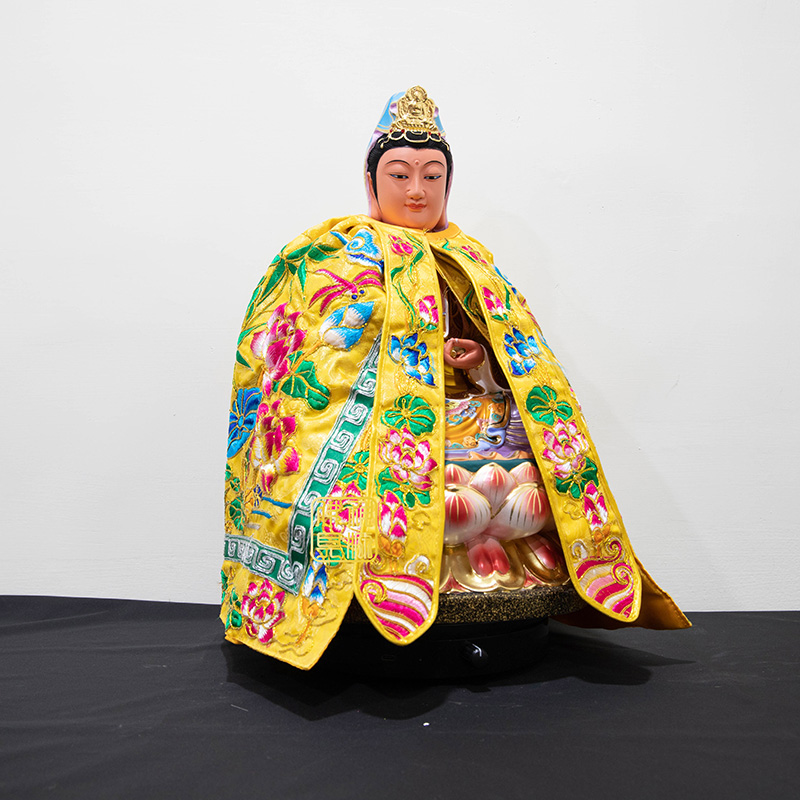 觀音上竹衣8寸黃色